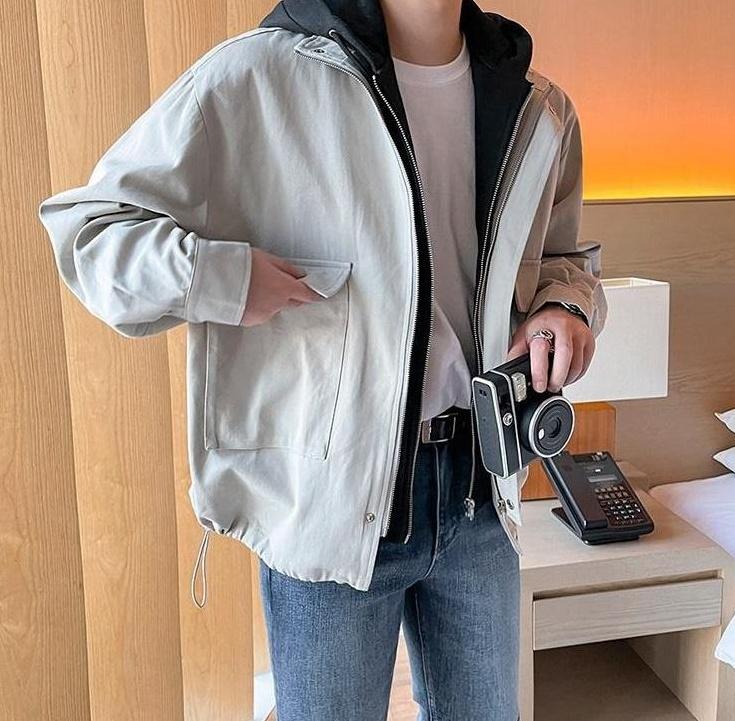 Stylish Hooded Layered Jacket