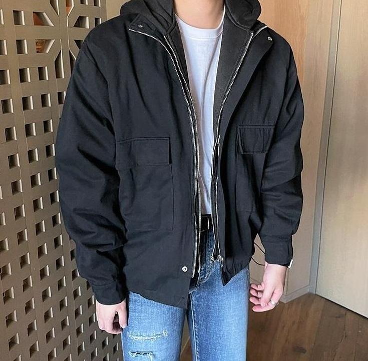 Stylish Hooded Layered Jacket