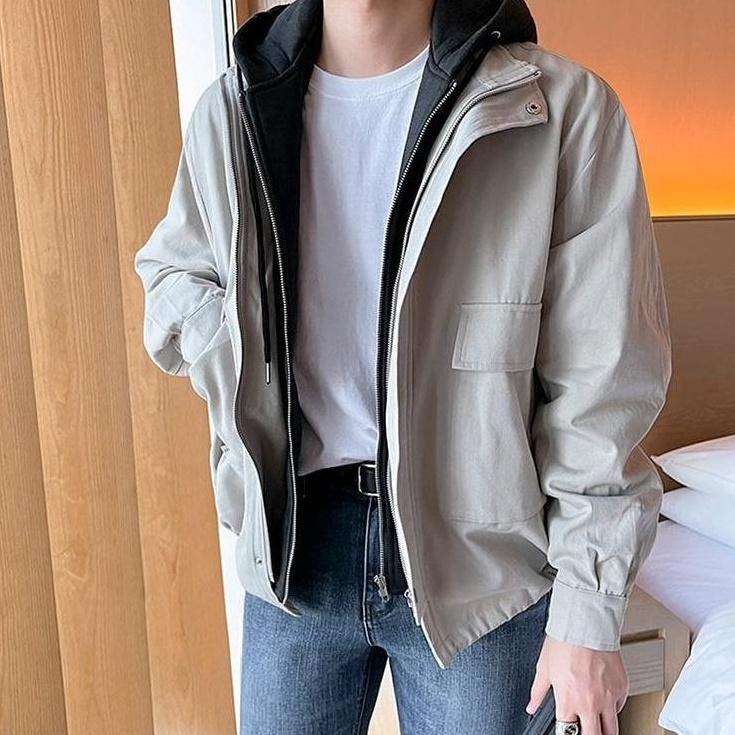 Stylish Hooded Layered Jacket