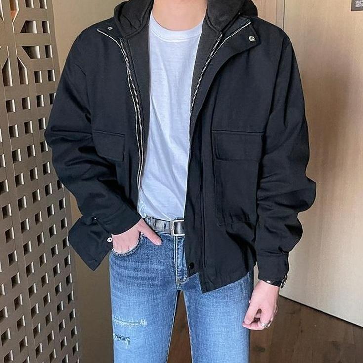 Stylish Hooded Layered Jacket