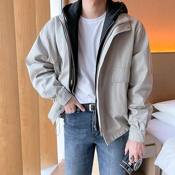 Stylish Hooded Layered Jacket
