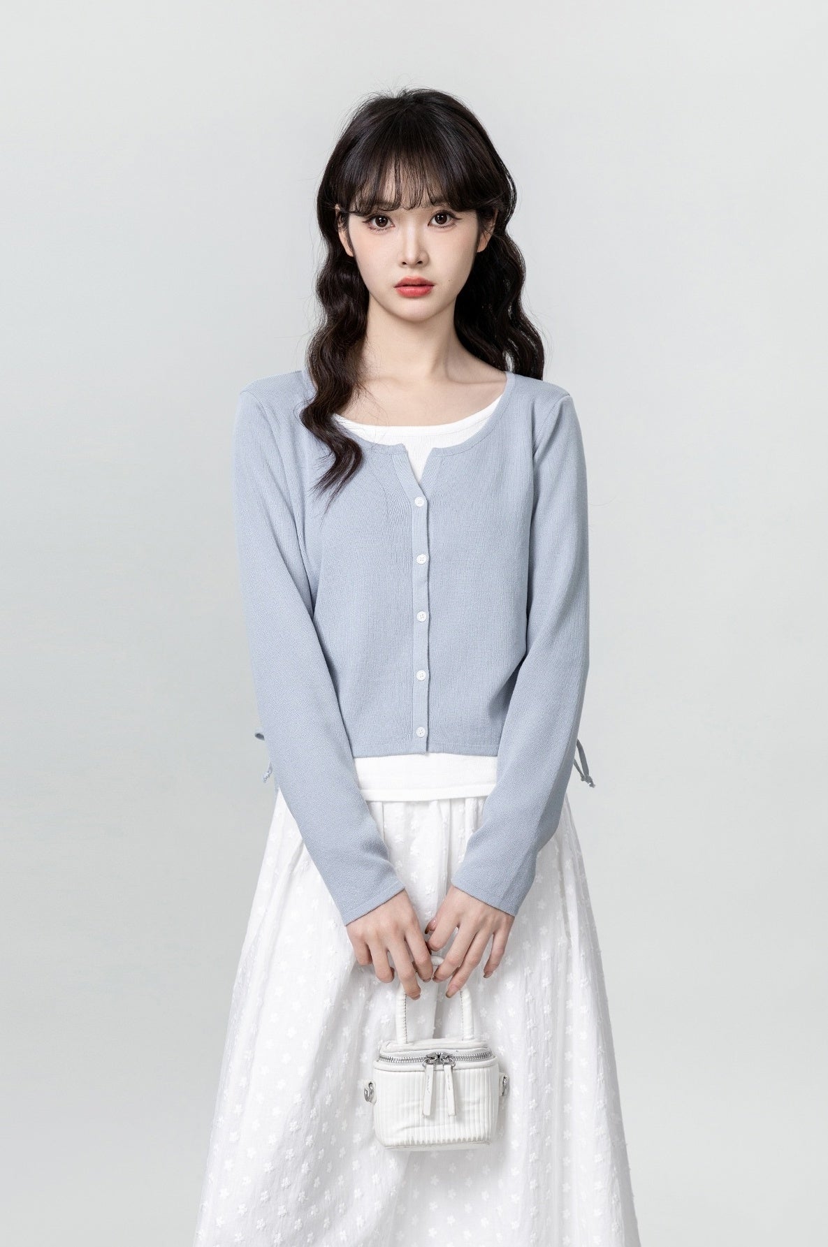 Stylish Knit Drawstring Patchwork Top