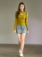 Stylish Knitted Hollow Design Top
