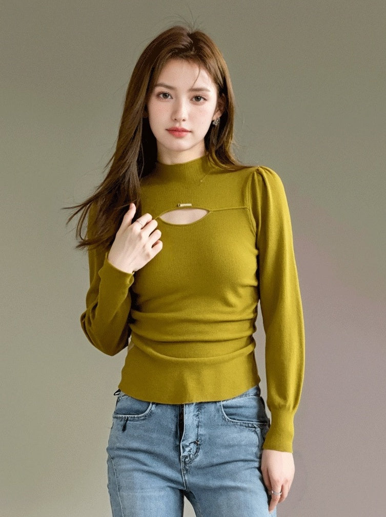 Stylish Knitted Hollow Design Top