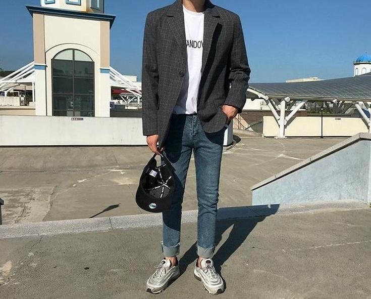 Stylish Plaid Casual Blazer Jacket