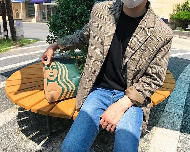 Stylish Plaid Casual Blazer Jacket