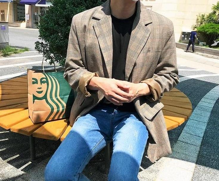 Stylish Plaid Casual Blazer Jacket