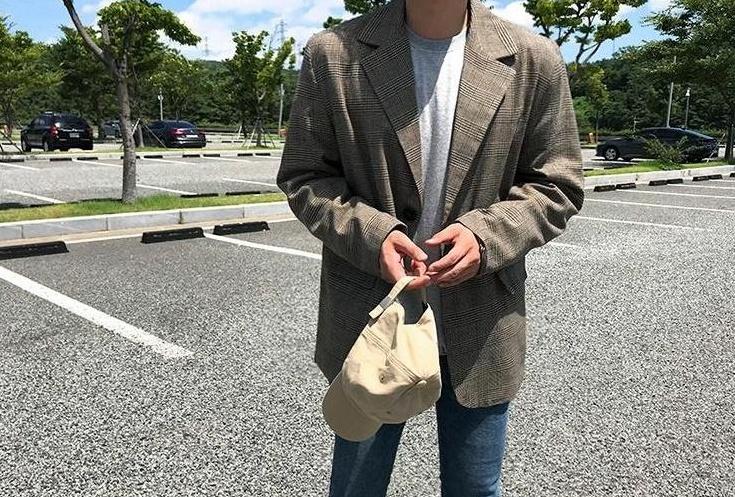 Stylish Plaid Casual Blazer Jacket