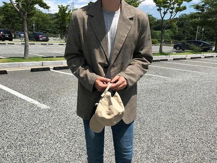 Stylish Plaid Casual Blazer Jacket