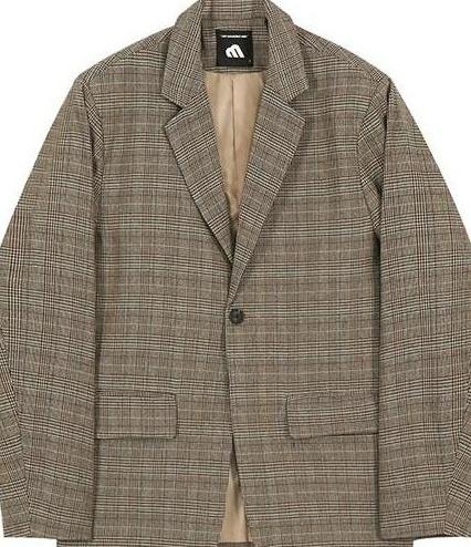 Stylish Plaid Casual Blazer Jacket