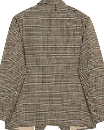 Stylish Plaid Casual Blazer Jacket