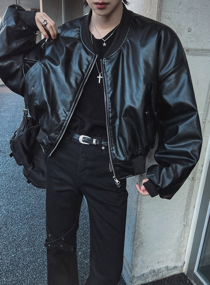 Stylish Short PU Leather Jacket Trendy Biker Edition