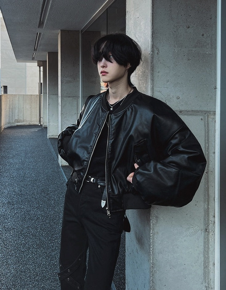 Stylish Short PU Leather Jacket Trendy Biker Edition