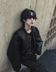 Stylish Short PU Leather Jacket Trendy Biker Edition