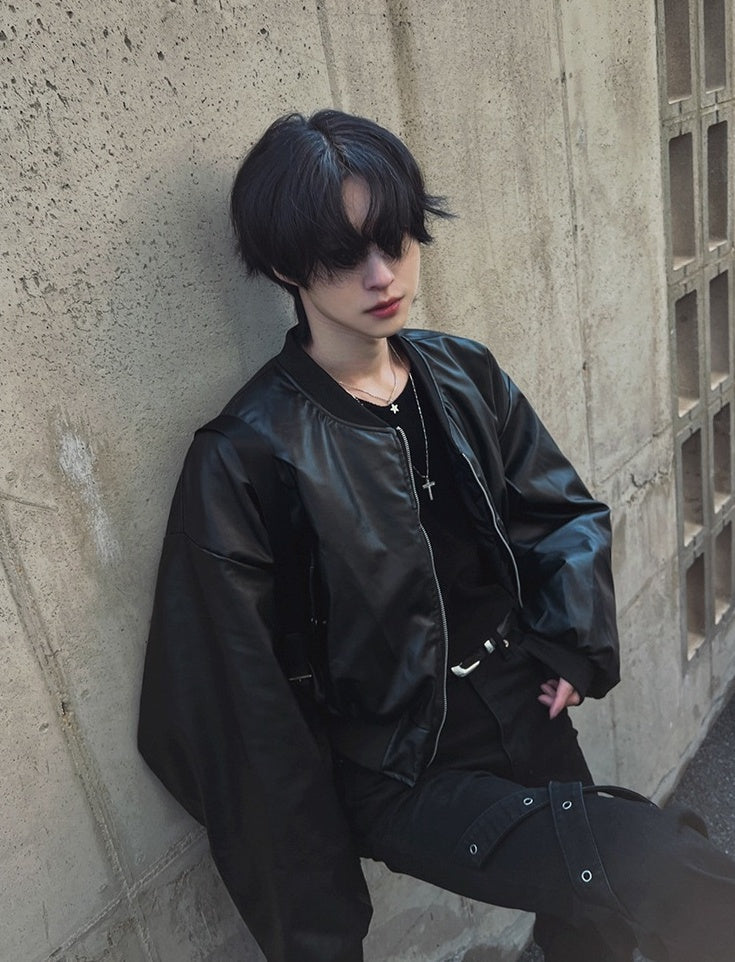 Stylish Short PU Leather Jacket Trendy Biker Edition
