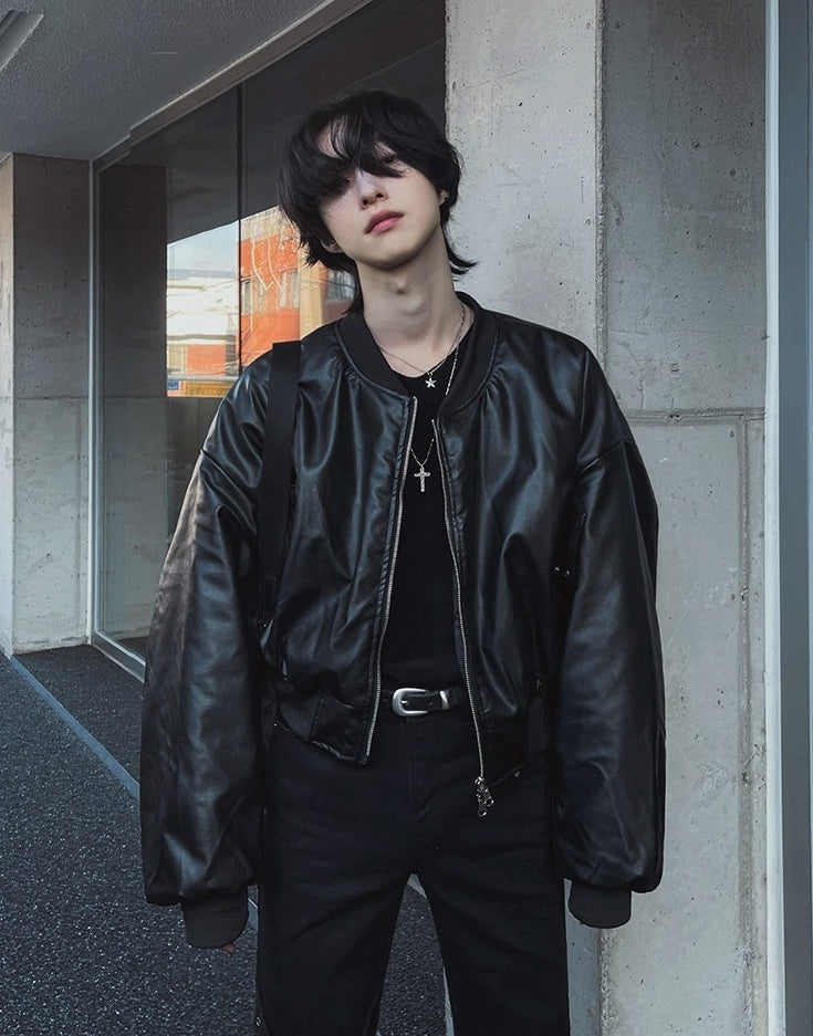 Stylish Short PU Leather Jacket Trendy Biker Edition