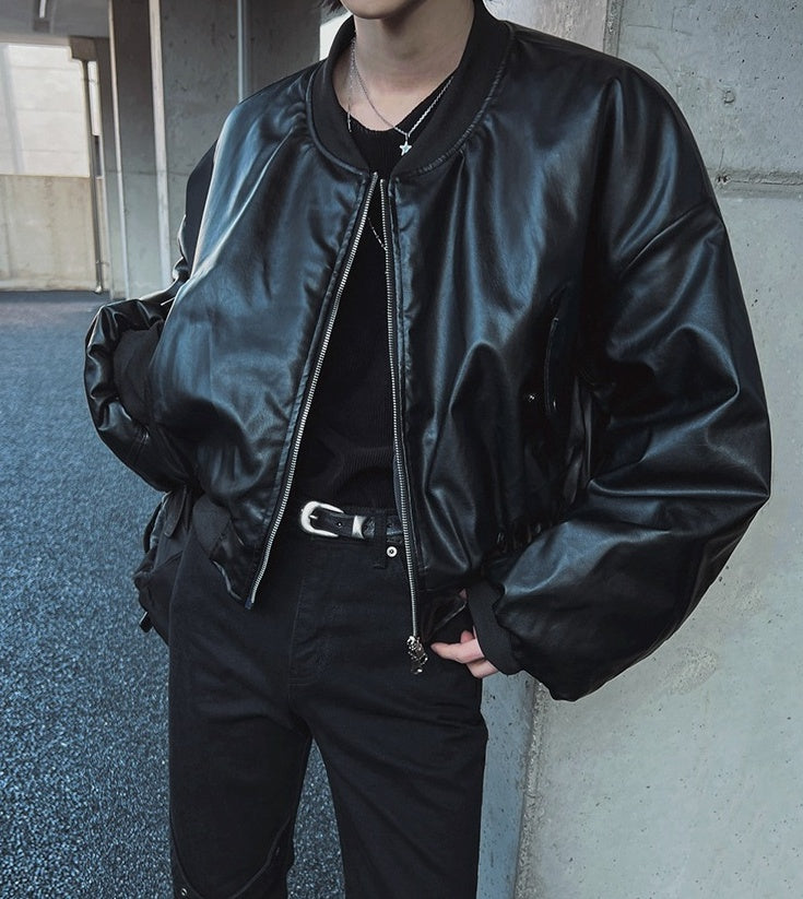 Stylish Short PU Leather Jacket Trendy Biker Edition