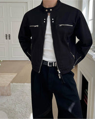 Stylish Short Stand Collar Jacket