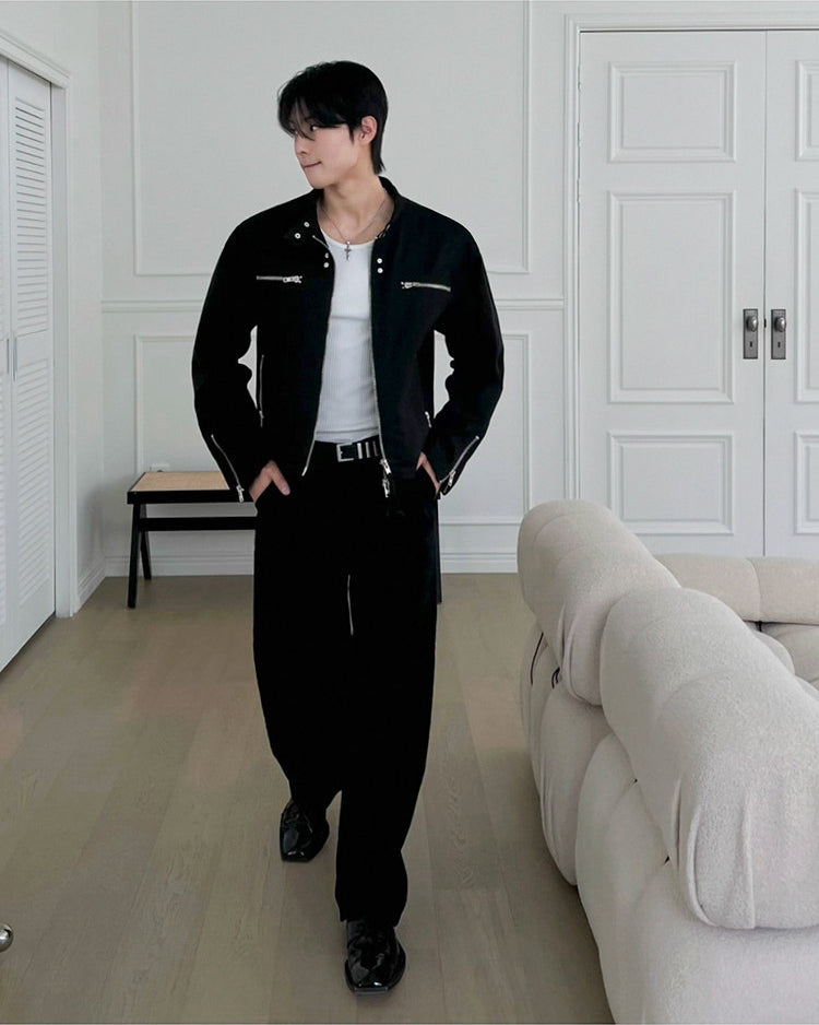 Stylish Short Stand Collar Jacket