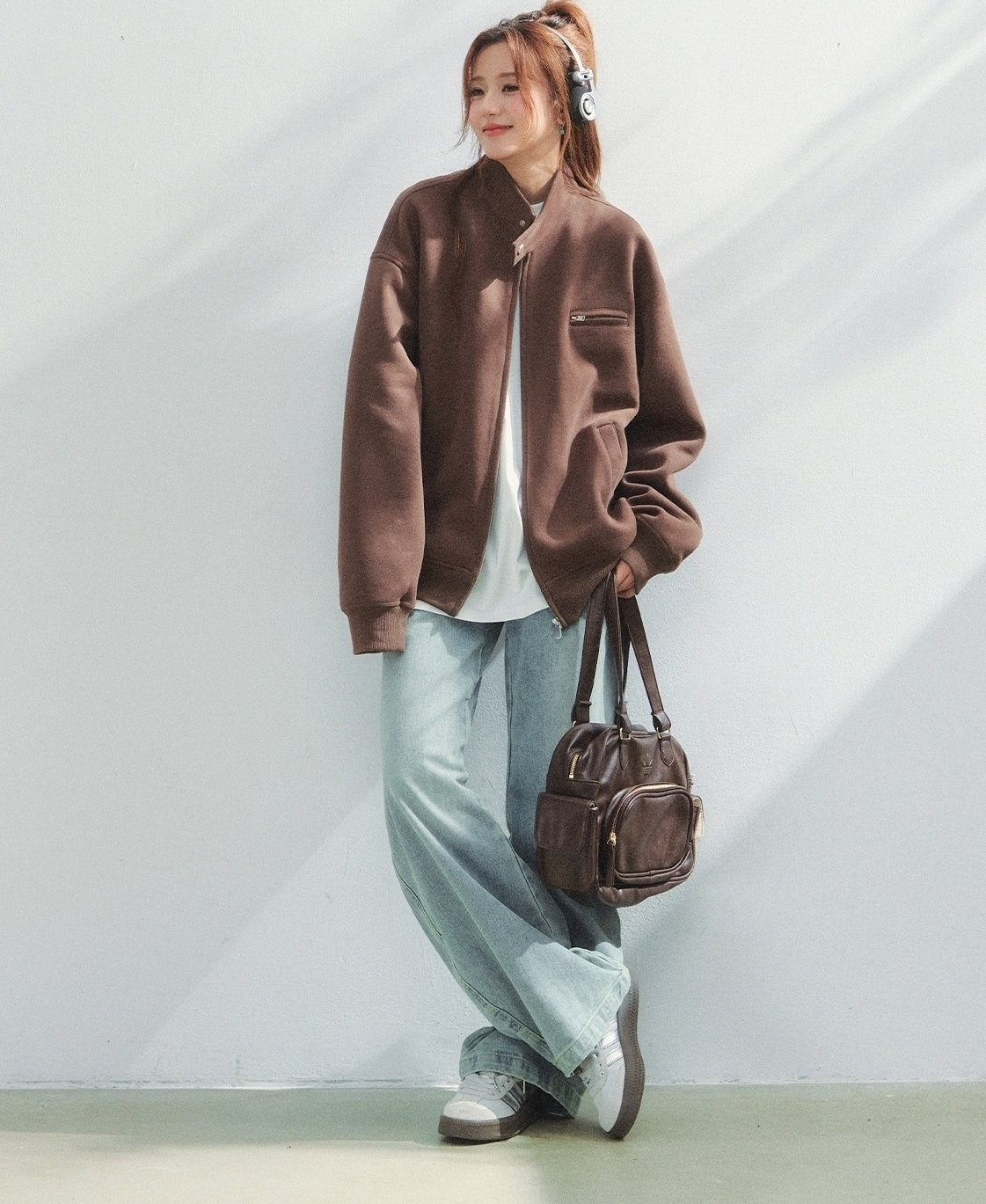 Stylish Stand Collar Air Layer Sweatshirt Jacket