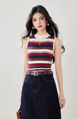 Stylish Striped Knit Tank Top