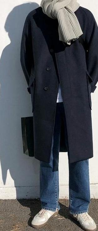 Stylish Blend Midlength Coat