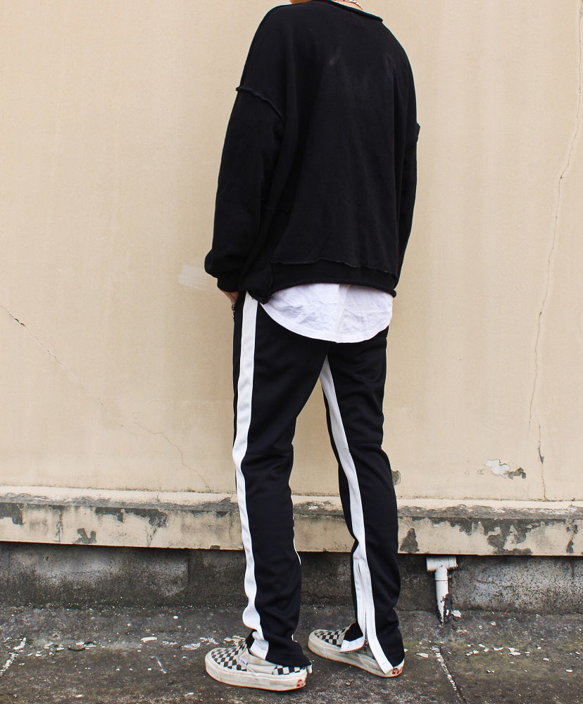 Black Track Pants With Zipper