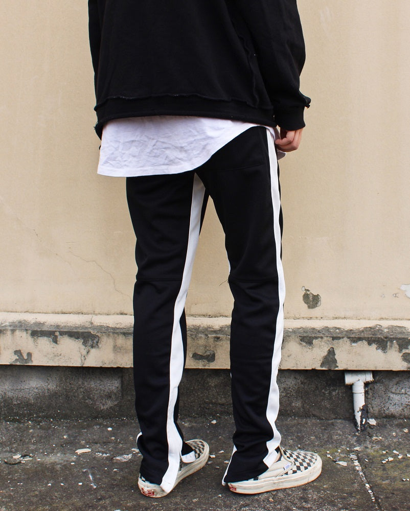 Black Track Pants With Zipper