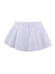 White Layered Ruffled Skorts