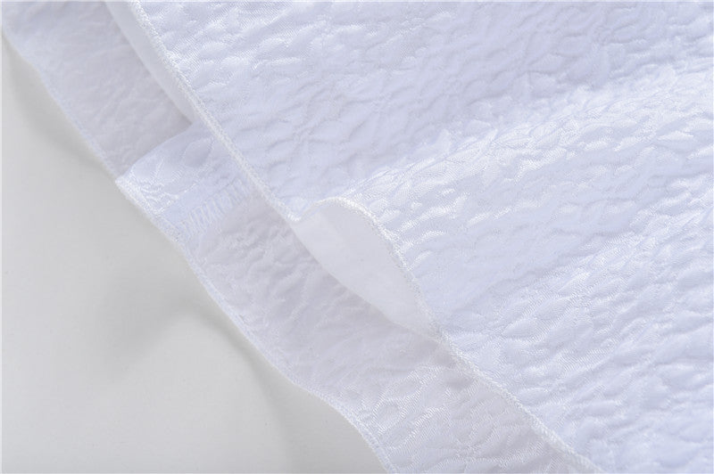 White Layered Ruffled Skorts