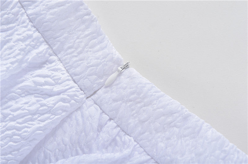 White Layered Ruffled Skorts
