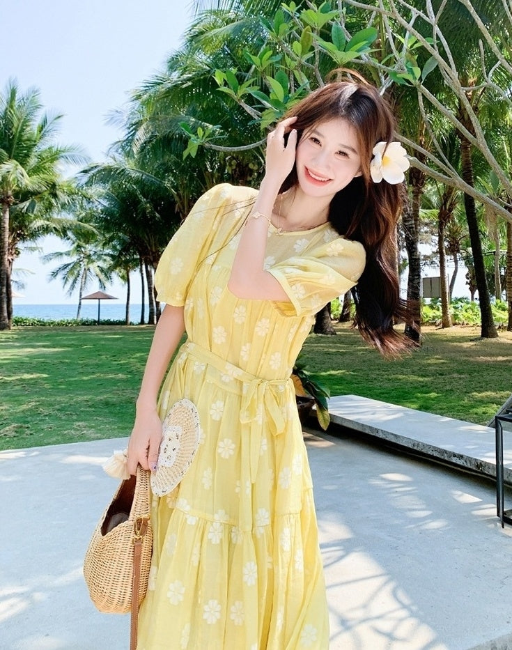 Summer Casual French Style Midi Dress