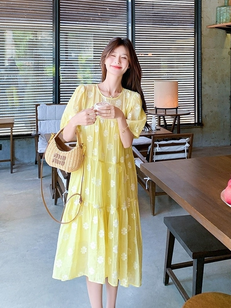 Summer Casual French Style Midi Dress