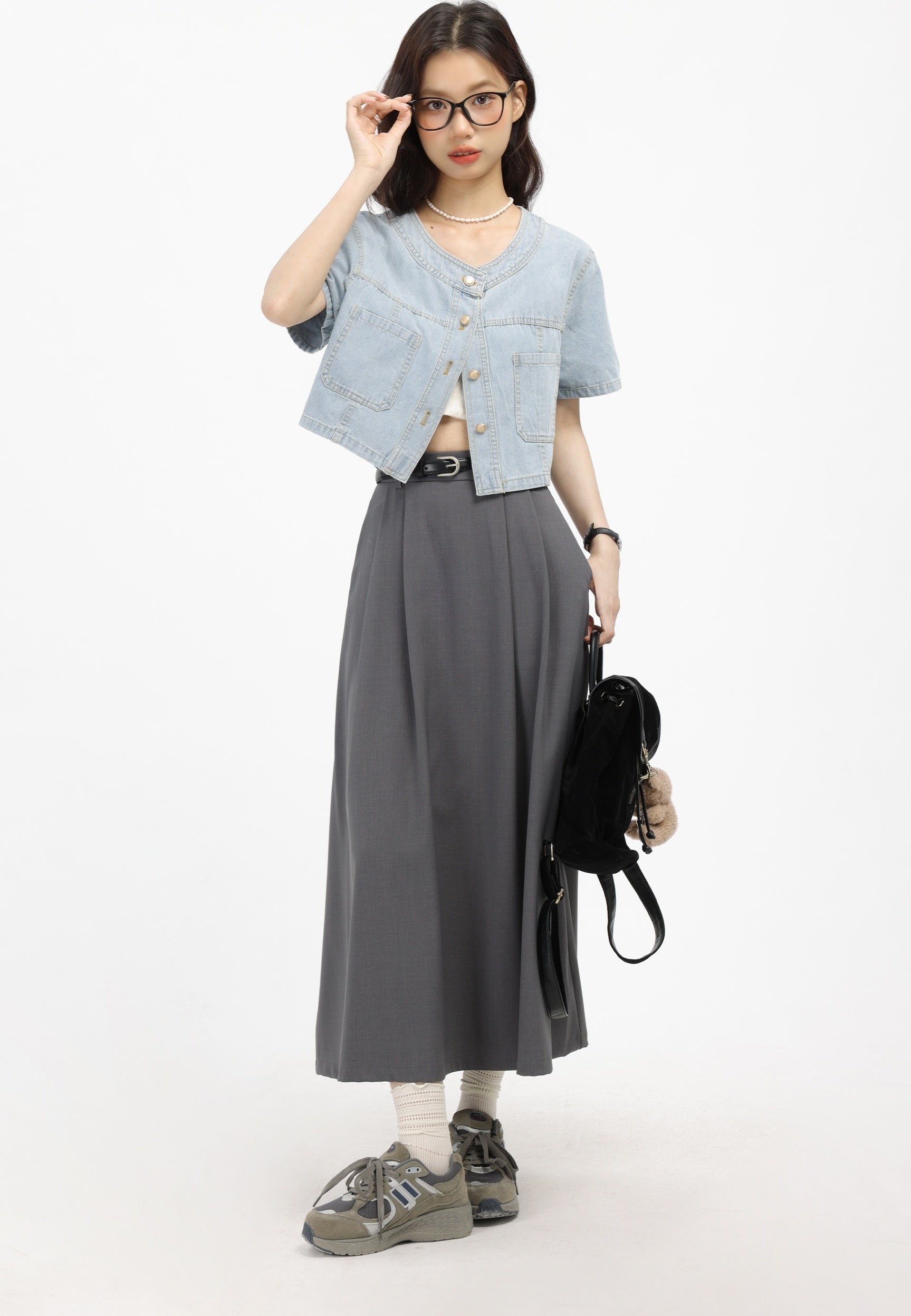 Blue  Casual Short Style Denim Jacket