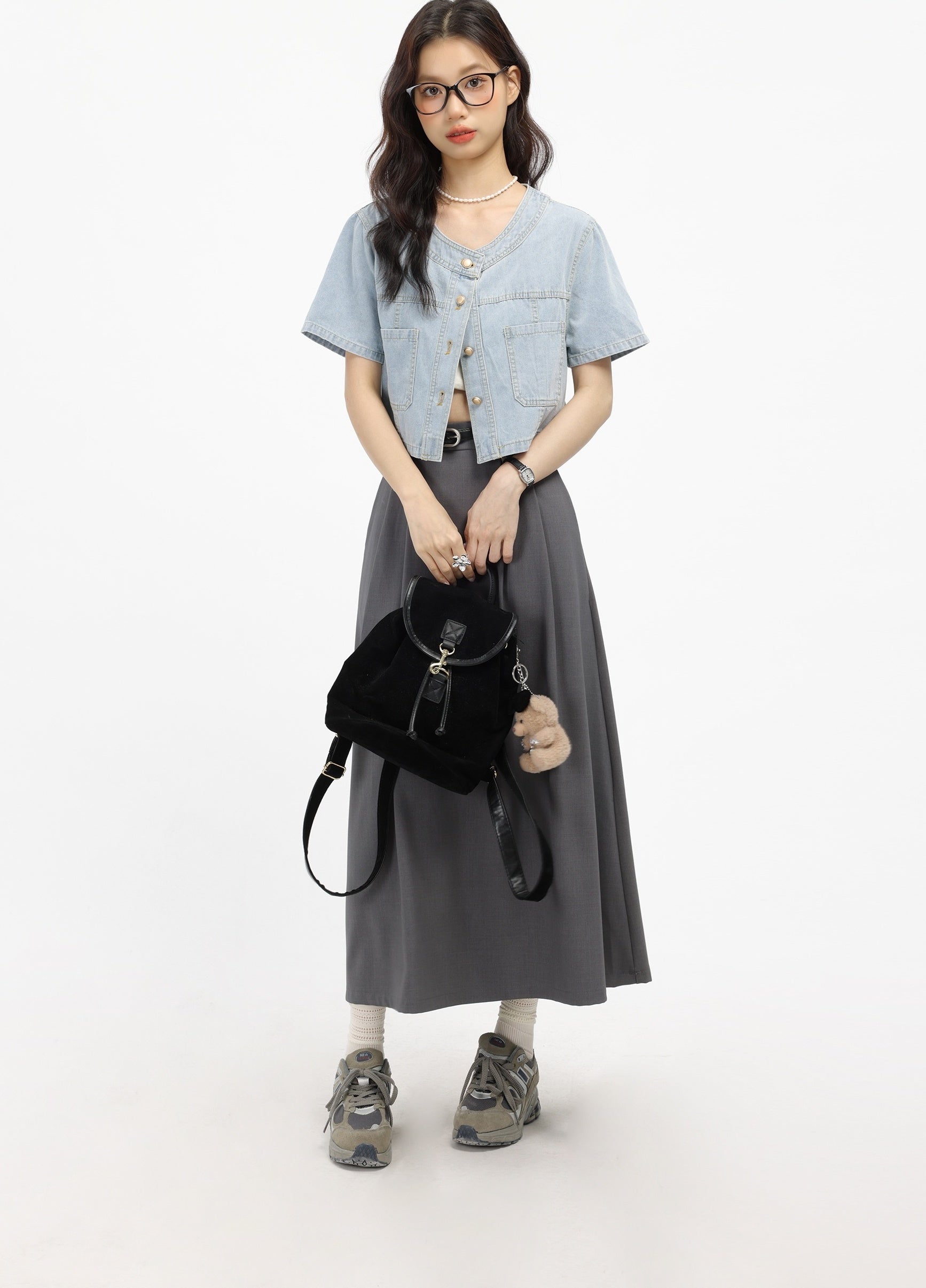 Blue  Casual Short Style Denim Jacket