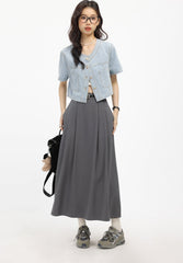 Blue  Casual Short Style Denim Jacket