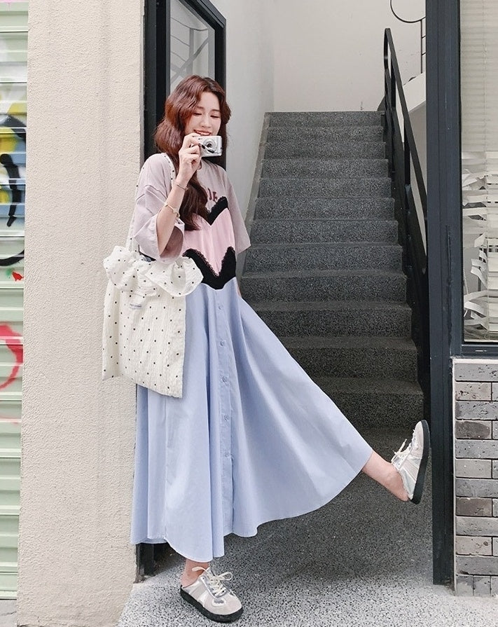 Summer Floral Print Casual Maxi Dress