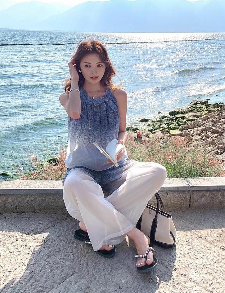Summer Gradient Fashion Set With Wideleg Pants