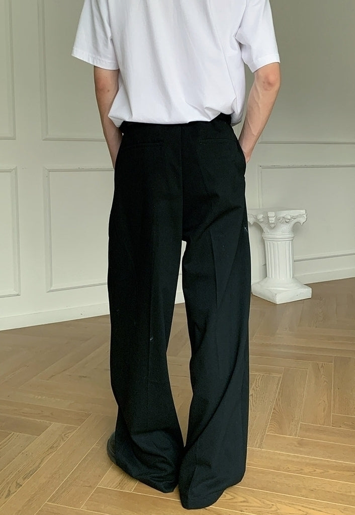 Korean Style White Wide Leg Casual Pants