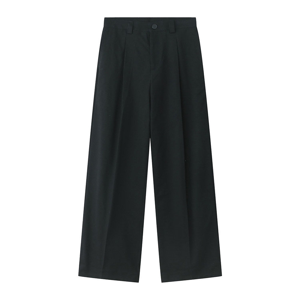 Korean Style White Wide Leg Casual Pants