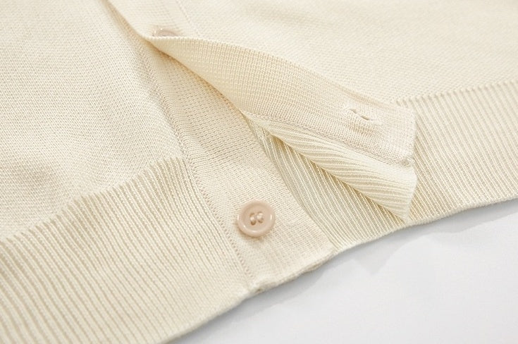 Summer Knit Cardigan Casual Ice Silk Tee