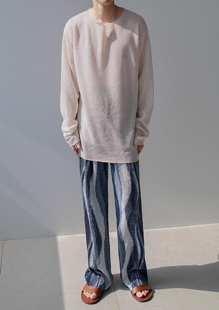 Summer Knit Long Sleeve Tee