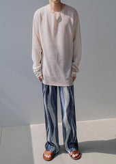 Summer Knit Long Sleeve Tee