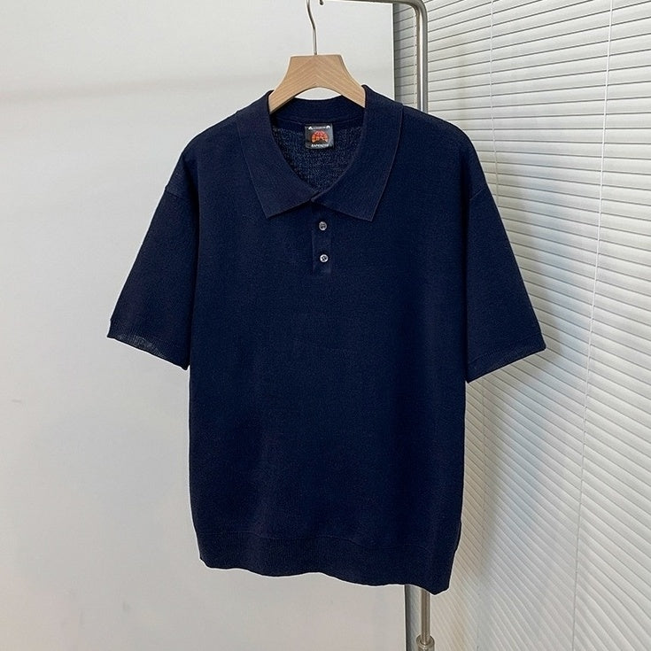 Summer Knit Lightweight Polo Shirt