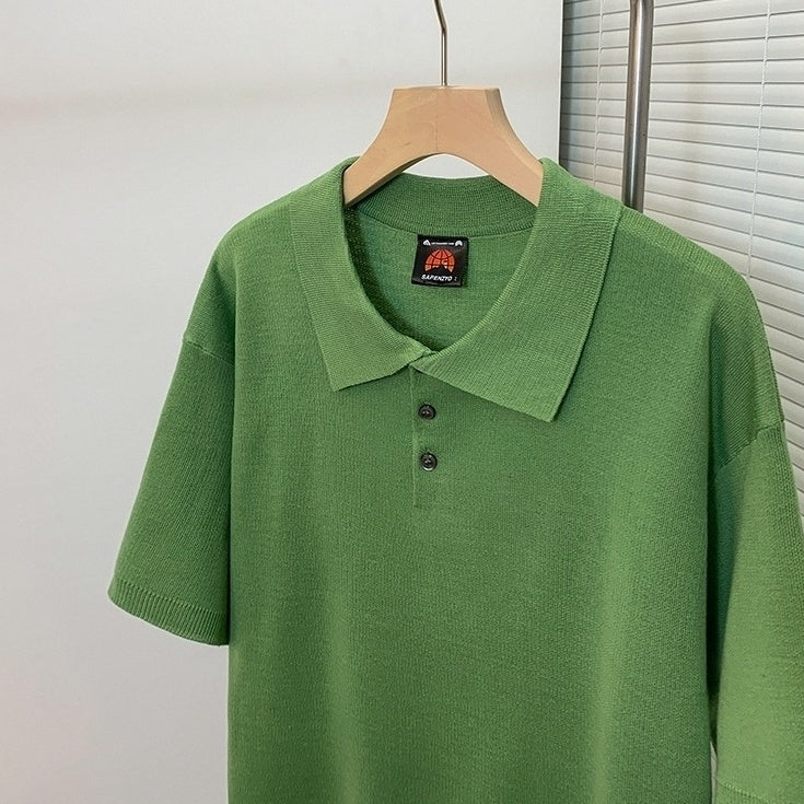Summer Knit Lightweight Polo Shirt