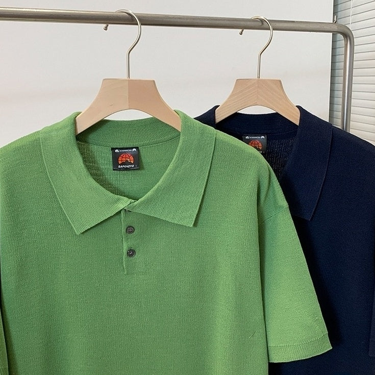 Summer Knit Lightweight Polo Shirt