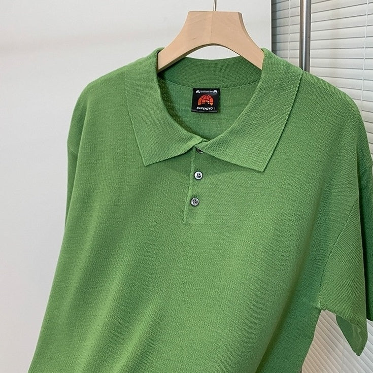 Summer Knit Lightweight Polo Shirt