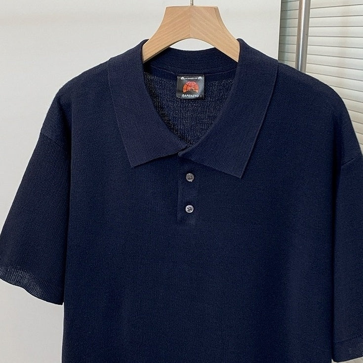 Summer Knit Lightweight Polo Shirt