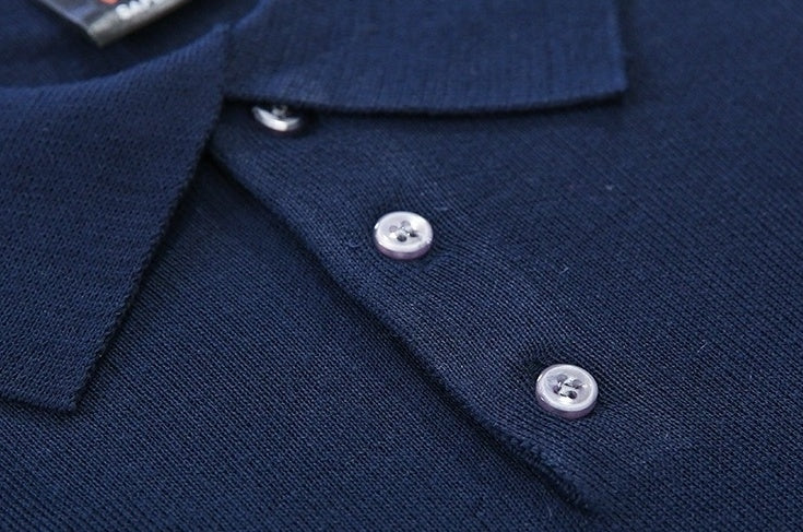 Summer Knit Lightweight Polo Shirt