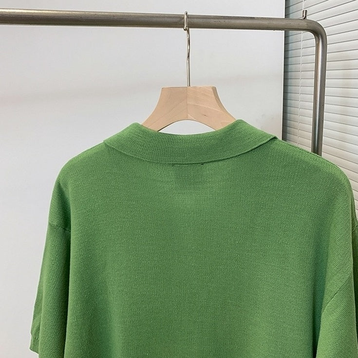 Summer Knit Lightweight Polo Shirt